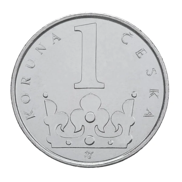 1 체코 크라운 동전 — 스톡 사진