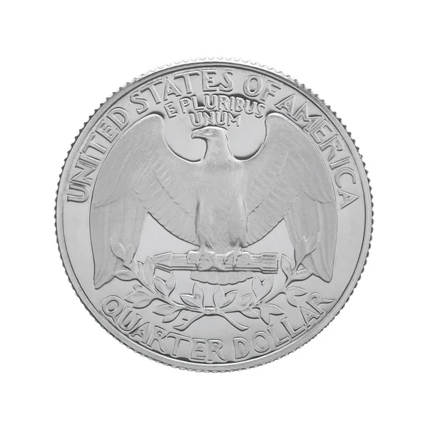 Οπίσθια όψη της ΗΠΑ κέρμα των 25 σεντ-τρίμηνο — Φωτογραφία Αρχείου