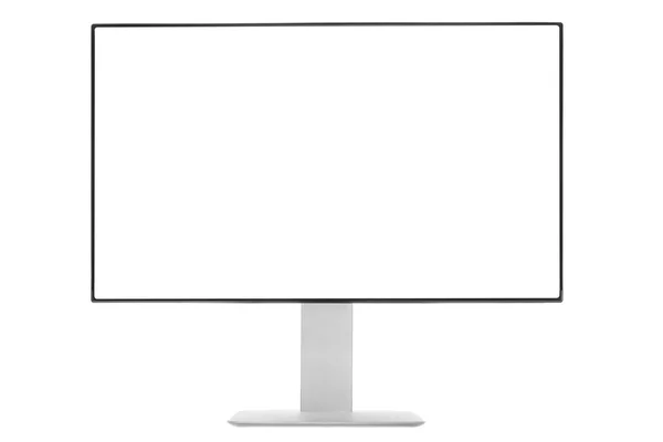 Počítačový monitor s bílou obrazovkou — Stock fotografie