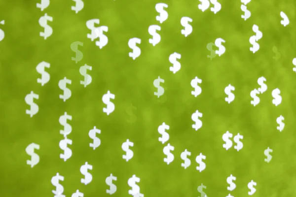 Dollars sign green bokeh. — Stock Photo, Image