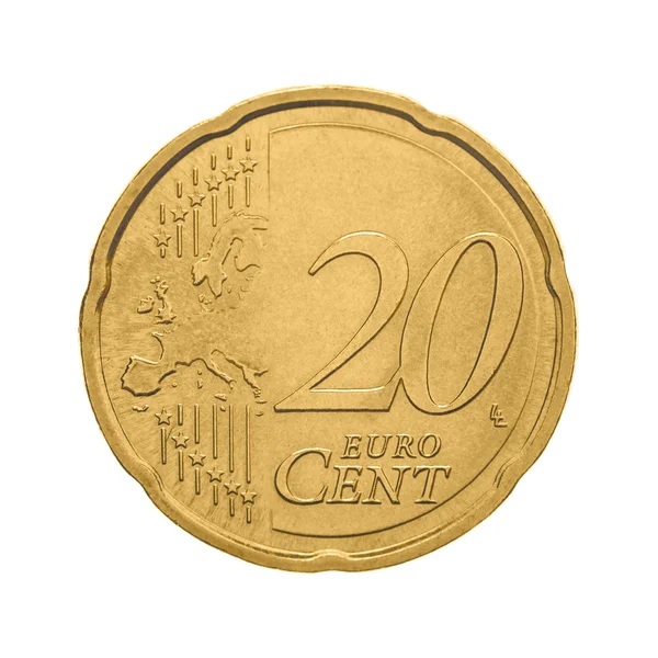 Монета в 20 евро — стоковое фото
