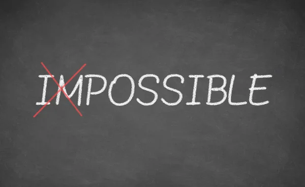 Зробити можливим неможливе. Позитивна концепція ставлення . — стокове фото