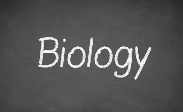 Biologi lektion på tavlan eller svarta tavlan. — Stockfoto