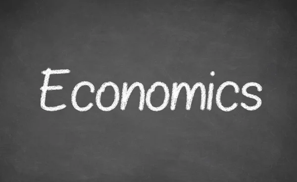 Economie les op blackboard of schoolbord. — Stockfoto