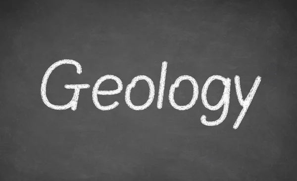 Lezione di geologia su lavagna o lavagna . — Foto Stock