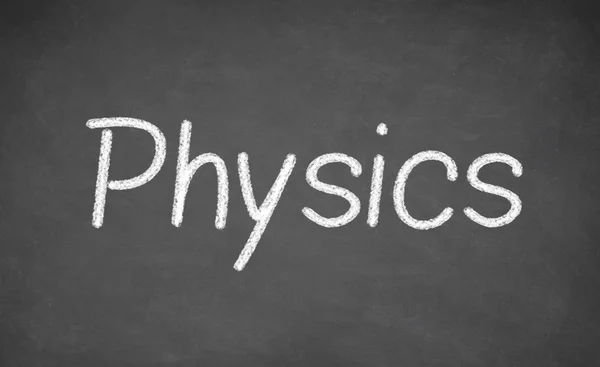 Physics lesson on blackboard or chalkboard. — Stockfoto