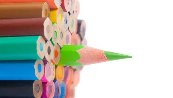 Color pencils - closeup, macro shot — Stock Photo, Image