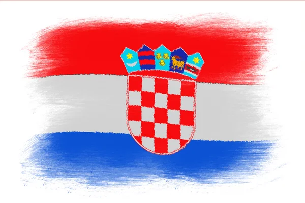 De Kroatische vlag — Stockfoto