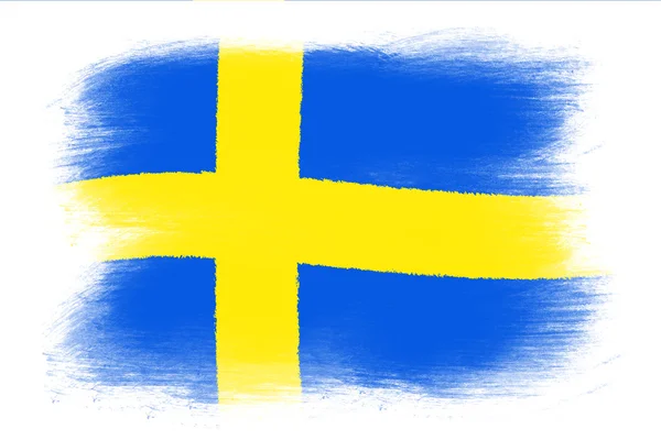 De Zweedse vlag — Stockfoto