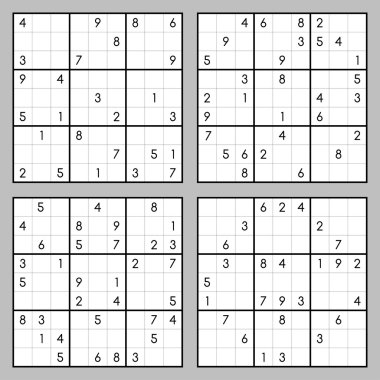 Sudoku vektör set