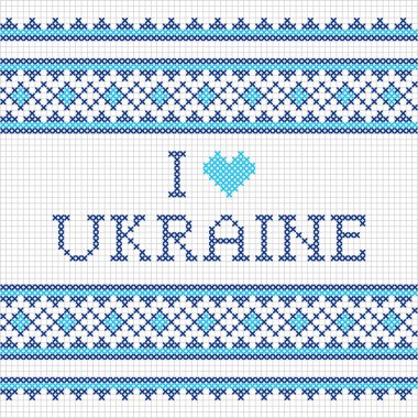 Ukrayna Ulusal nakış Ukrayna seviyorum