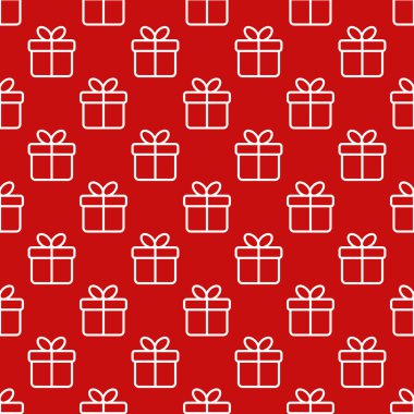 Hediye kutuları ile Seamless kırmızı modeli