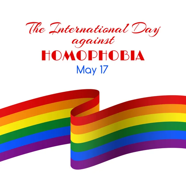 Tarjeta Vectorial para el Día Internacional contra la Homofobia — Vector de stock