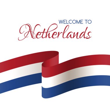 Hollanda hoş geldiniz. Ulusal bayrak kartıyla