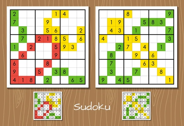 Sudoku középső szintű vektor készlet — Stock Vector