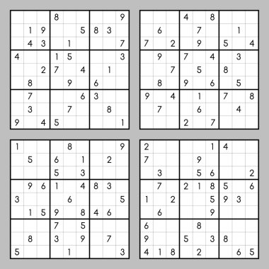 Sudoku Vektör bulmacalar