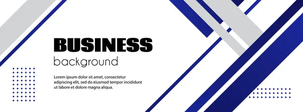 Abstract business background. Minimal long banner template with blue lines. For social media advertisement, facebook cover design — Stock vektor