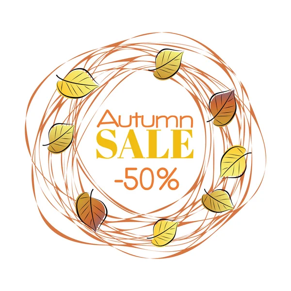 Marco de venta de otoño — Vector de stock