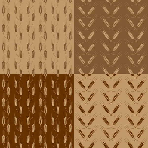 Conjunto de patrones de trigo — Archivo Imágenes Vectoriales
