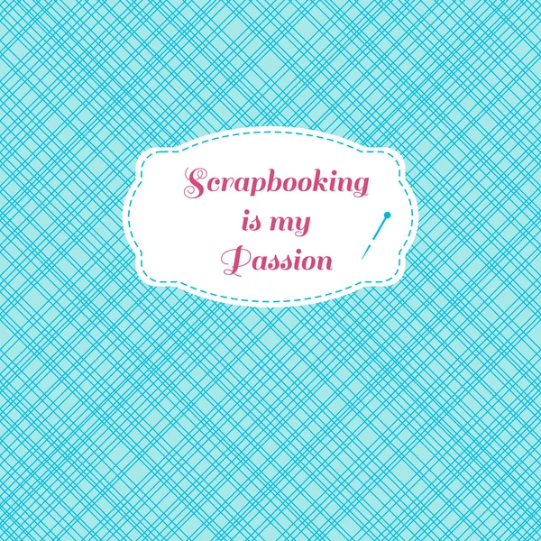 Scrapbook padrão sem costura com moldura — Vetor de Stock