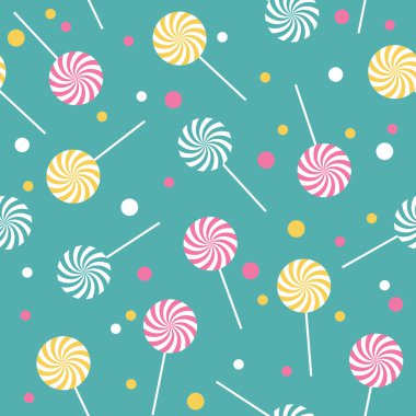 Lolipop ile Seamless retro modeli