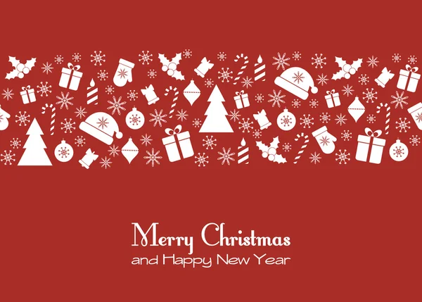 Kırmızı Noel tebrik kartı