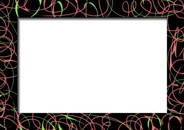 karalamalar ile soyut karanlık çerçeve