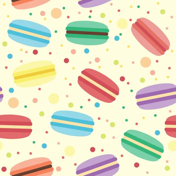 Seamless pattern with macarons — Stock Vector