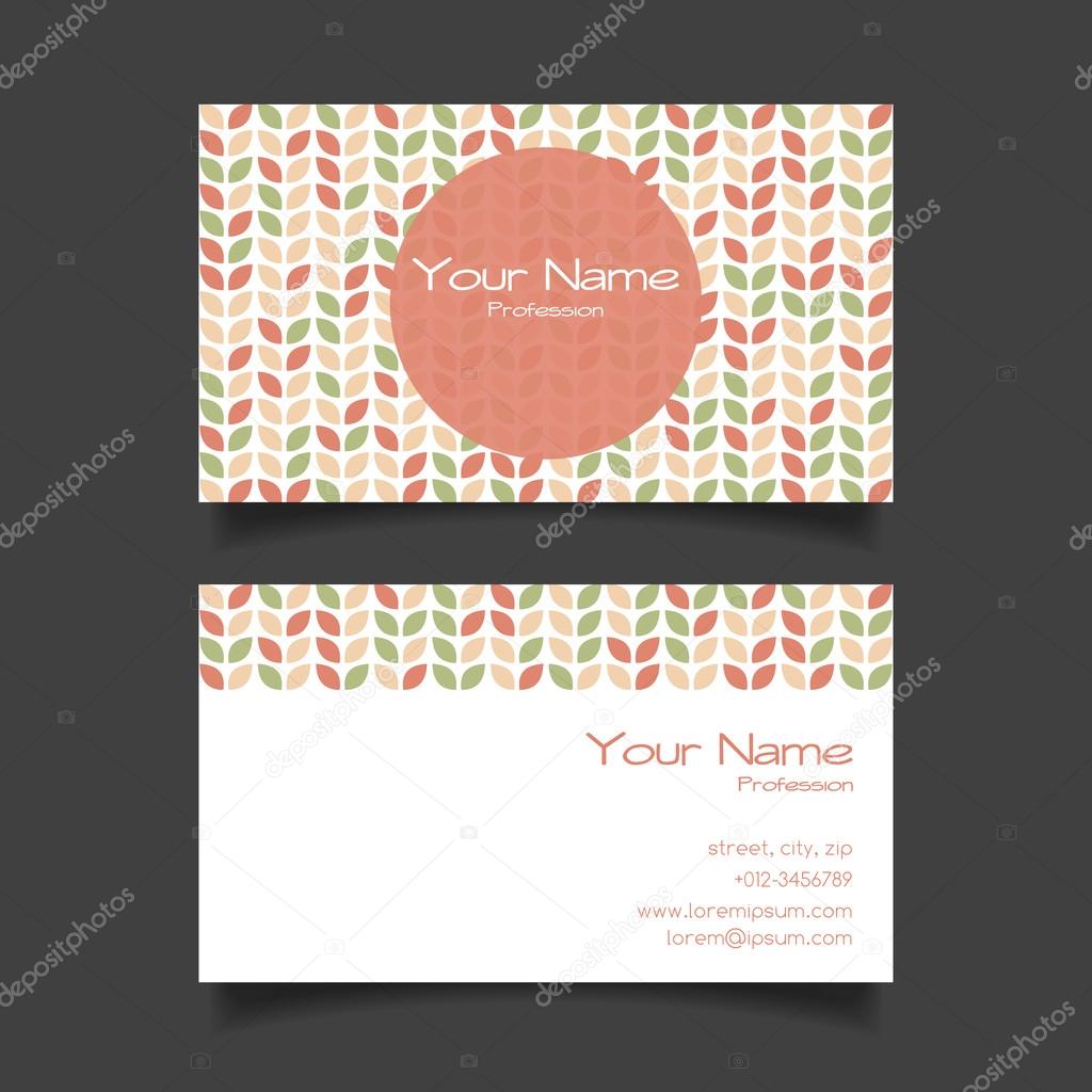 Business card vector template