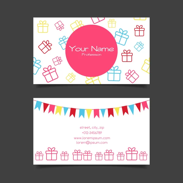 Tarjeta de visita Vector Template — Vector de stock