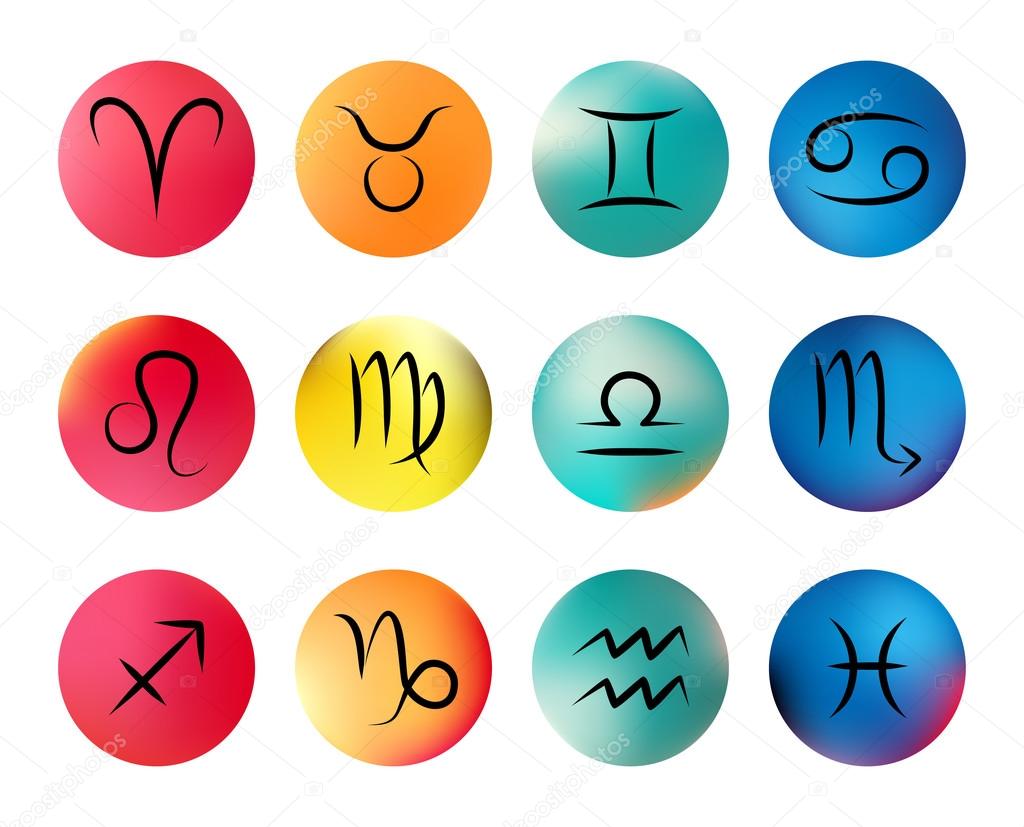 Zodiac signs. Vector icons