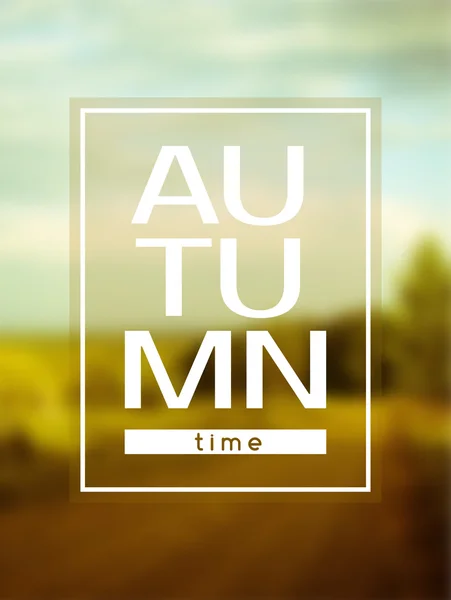 Autumn time poster. May be used as print for T-shirt — Stock vektor