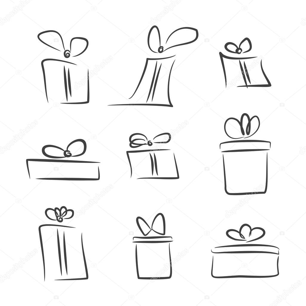 Vector set of gift boxes