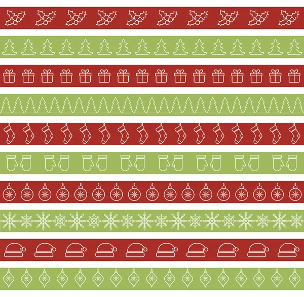 Navidad fronteras sin costuras para el diseño de vacaciones — Archivo Imágenes Vectoriales
