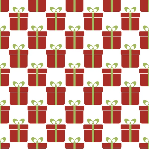 Seamless pattern with red gift boxes. Christmas background — Stock Vector