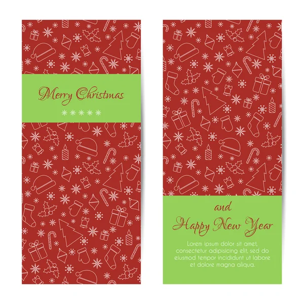 Karty z pozdrowieniami, baner lub broszury na Boże Narodzenie i nowy rok — Wektor stockowy