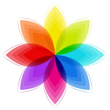 soyut renkli fantezi çiçek gökkuşağı renkleri