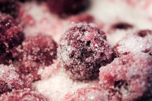 Making of sour cherry jam, sour cherry covered with sugar