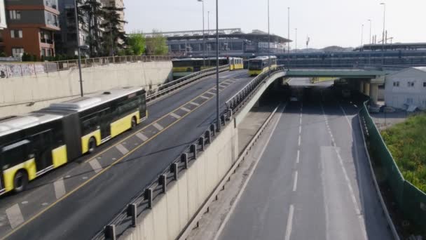Κωνσταντινούπολη Kadikoy Τουρκία Απριλίου 2021 Μετρό Τρένα Του Μαρμαράι Και — Αρχείο Βίντεο