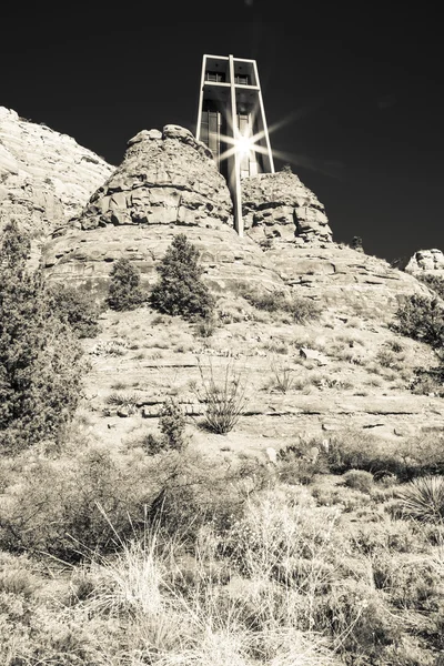 Kostel postavený v Red Rocks — Stock fotografie