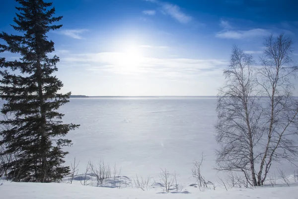 Lac en hiver — Photo