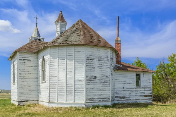 Santa Trinità Chiesa Cattolica Romana Ora Abbandonata Sulle Praterie Canadesi — Foto Stock