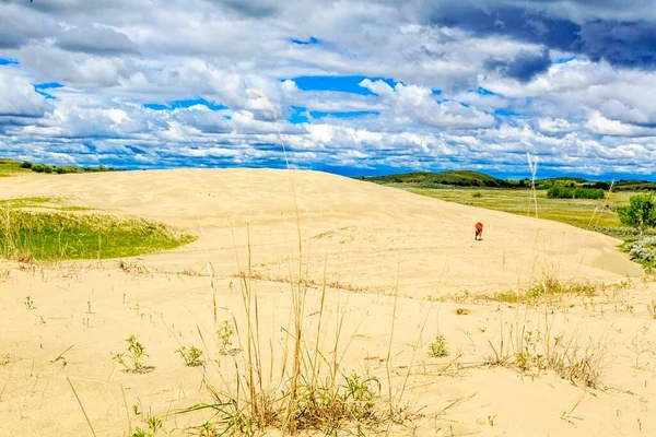 Great Sandhills Bevatten Een Van Grootste Sets Van Actieve Zandduinen — Stockfoto