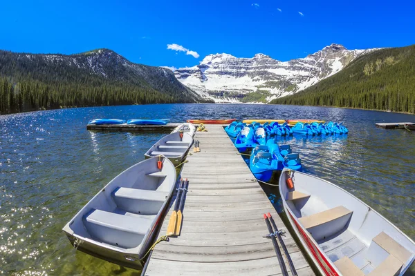 Φωλιασμένο Μια Παγετώδη Λεκάνη Cameron Lake Είναι Ένα Κρυμμένο Κόσμημα — Φωτογραφία Αρχείου