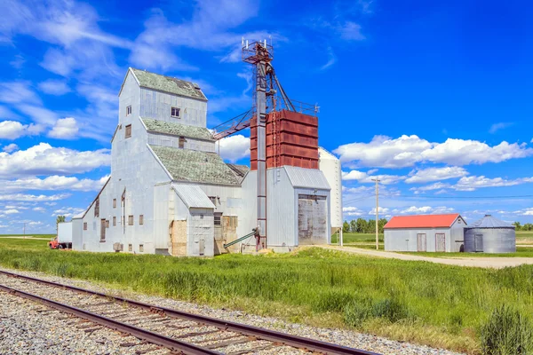 Old Grain Elevator Has Been Converted Seed Farm Farmers Grow — Stock Photo, Image