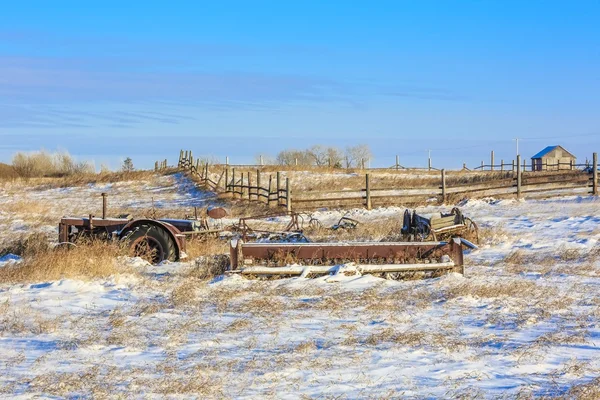 Cour de ferme en hiver — Photo