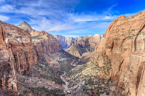 Zion canyon com vista — Fotografia de Stock