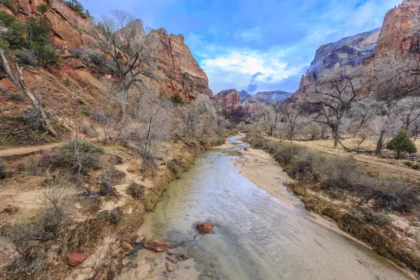 Jungfräulicher Fluss im Zion Nationalpark — Stockfoto