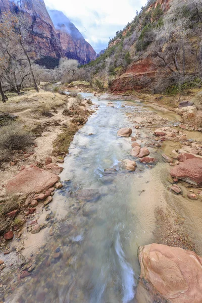 Jungfräulicher Fluss im Zion Nationalpark — Stockfoto