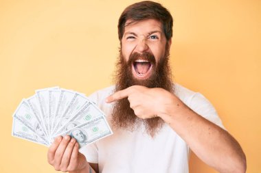 Uzun sakallı, yakışıklı genç bir adam. Dolarlar tutuyor ve kahkahalarla gülüyor. Çünkü komik, çılgınca bir şaka.. 